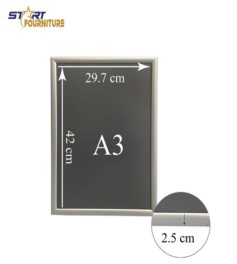 Cadre clic clac en aluminium  en format A3